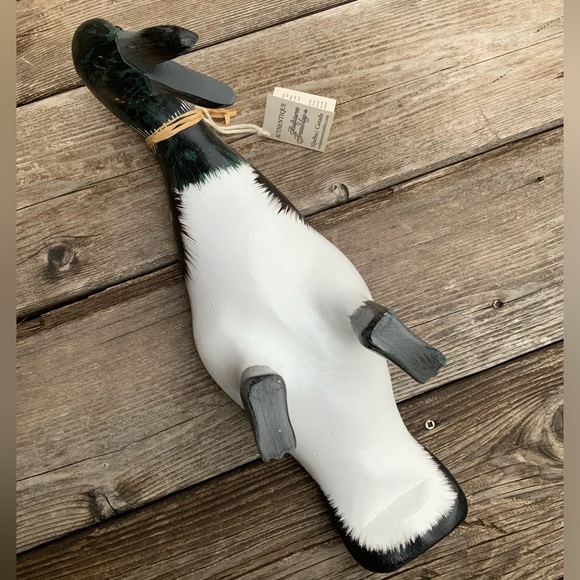 Vintage TREMBLAY CANADA Wooden Duck Sculpture Wine Bottle Holder Painted NEW - Picture 5 of 16